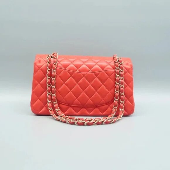 100% Authentic CHANEL CF Red Leather Shoulder Bag - Picture 3 of 12